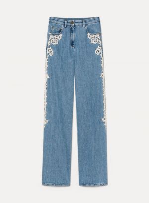 CAVALRY DENIM EMBROIDERED 5 PO CELESTE 5002