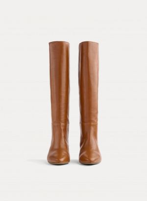 LEATHER HIGH BOOTS CUOIO 3011
