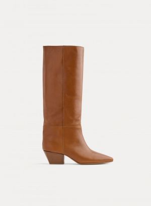 LEATHER HIGH BOOTS CUOIO 3011