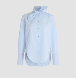 BOW COLLAR BLOUSE POLAR SKY 646B