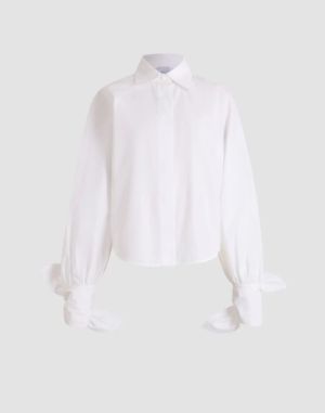 BOW SLEEVE BLOUSE White 001W