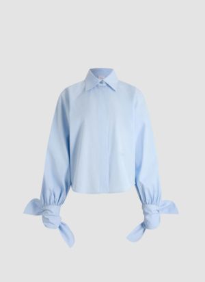 BOW SLEEVE BLOUSE POLAR SKY 646B