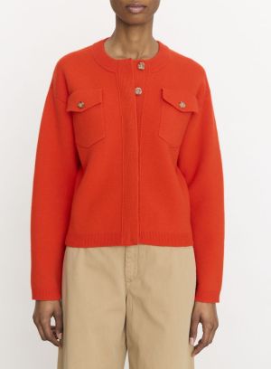 PATCH POCKET SWEATER JACKET 614CRM
