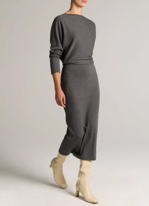 COZY OFF SHOULDER MIDI DRESS 086DHG