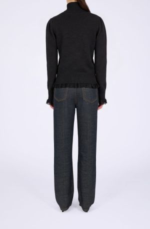 MERINO TURTLENECK LACE DETAILS PHANTOM 252
